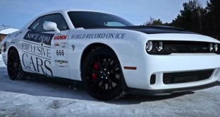Fastest Dodge Challenger Hellcat on ice: Alex Danielsson sets world record