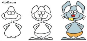 Learn to draw a Rabbit in 3 easy steps