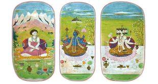 Which religion worship God Brahma, Vishnu and Shiva?