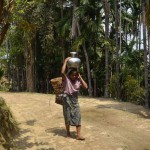 An Indian tribal woman carries drinking water from a rivulet, in a jug on her head, during World Water Day in Baramura Hills on the outskirts of Agartala, capital of the northeastern state of Tripura, on Tuesday. International World Water Day is held annually on March 22 to focus global attention on the importance of water and advocate for sustainable water resource management