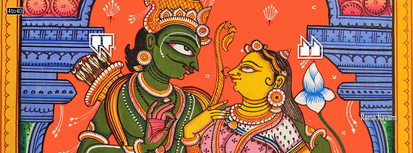 Lord Rama with Sita - Rama Navami Facebook Cover