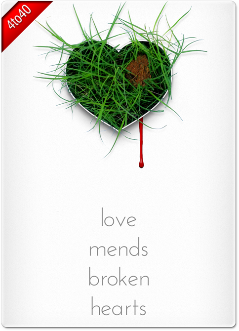 Love mends broken hearts - Earth Day Greeting Card