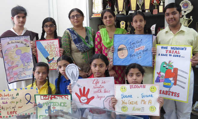 The Health and Well being Club of Shiv Jyoti Public School celebrates World Health Day in Jalandhar