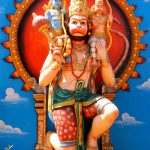 Veer Hanuman carrying Lord Rama & Laxman on his shoulders