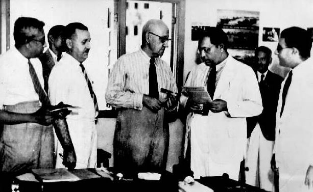 Bhim Rao Ambedkar with some officials