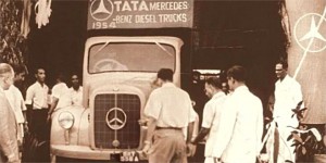 The first Tata-Mercedes-Benz truck rolls out.