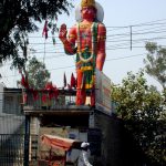 Huge statue of Lord Hanuman in Shivram Park on Nangloi-Najafgarh Road, New Delhi