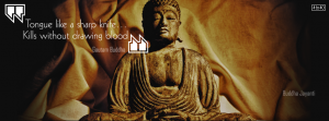 Gautam Buddha Facebook Cover With Quotation