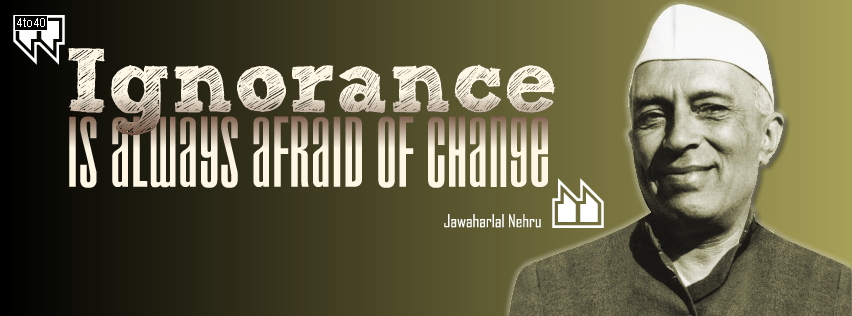 Jawaharlal Nehru Facebook Cover with Quotation