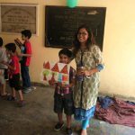 Pulkit Seth Third prize winner for 7-9 year age group with Palak Agarwal, event organiser