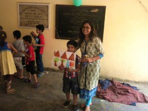 Pulkit Seth Third prize winner for 7-9 year age group with Palak Agarwal, event organiser