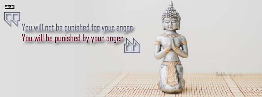 Sitting Buddha Facebook Cover with Message