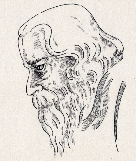 Rabindranath Tagore Sketch by Amarjeet Malik
