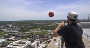 USA Guinness World Records: Greatest height from which a basketball is shot