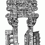Carved gate of Sanchi Stupa