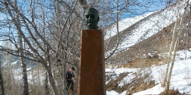 Ernest Hemingway Memorial above Trail Creek in Sun Valley, Idaho