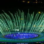 Fireworks are tested for the opening ceremony of the Rio 2016 Olympic Games at the Maracana stadium in Rio de Janeiro, Brazil on August 3, 2016.