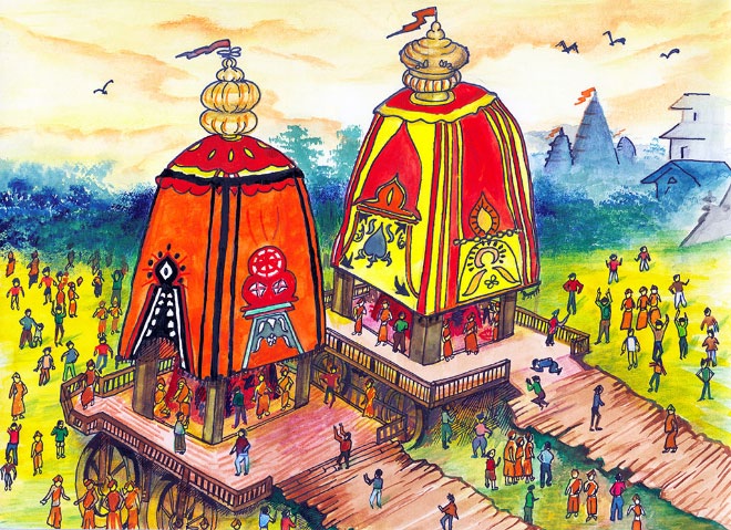 Rath Yatra Festival Illustration - Kids Portal For Parents