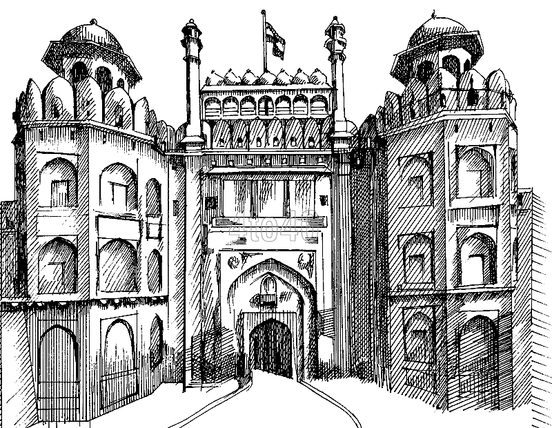 File:One of the drawings of Mughal monuments at Agra and Fatehpur Sikri.jpg  - Wikipedia