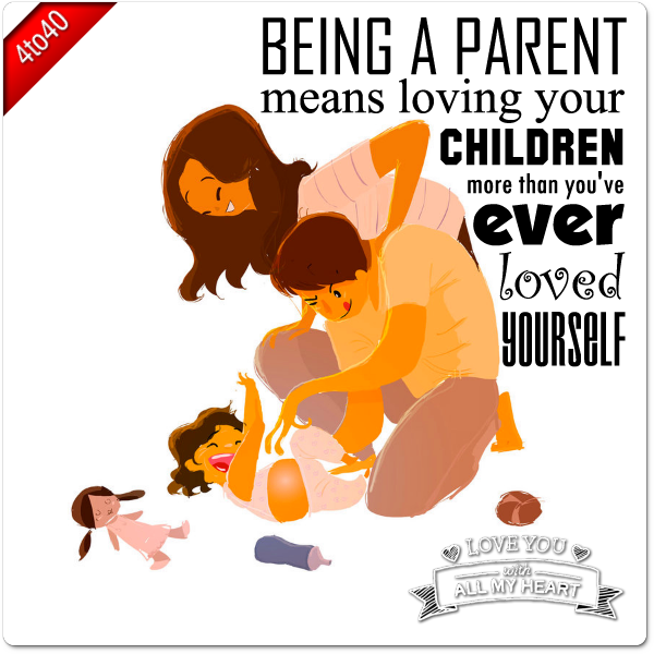 Being A parent means loving your children - Parents Day Greeting Card