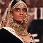 A model showcases a creation by designer Sabyasachi at Lakme Fashion Week (LFW) Winter/Festive 2016 in Mumbai on late August 28, 2016.