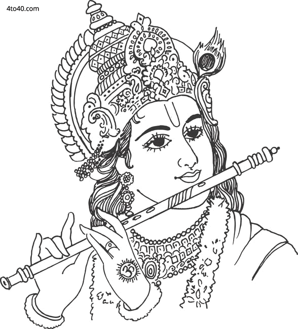 Bhagwan Krishna Playing Flute