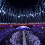 Fireworks are seen over Maracana Stadium during the opening ceremony at the 2016 Summer Olympics in Rio de Janeiro, Brazil on August 6, 2016.