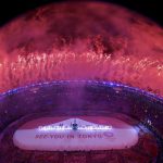 Fireworks explode during the closing ceremony of the Rio 2016 Olympic Games at the Maracana stadium in Rio de Janeiro on August 21, 2016
