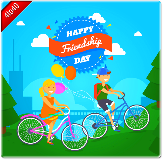 Friendship is like cycling - World Friendship Day Greeting