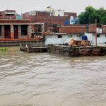 Houses stand partially in Uttar Padesh’s Allahabad on August 23, 2016