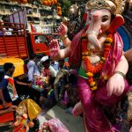 Idols of the Hindu god Ganesh, the deity of prosperity, are transported to places of worship on the first day of the Ganesh Chaturthi festival in Mumbai, on September 5, 2016.