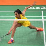 India’s PV Sindhu returns against China’s Wang Yihan during their women’s singles quarterfinal badminton match at the Riocentro stadium in Rio de Janeiro on August 16, 2016, at the Rio 2016 Olympic Games.