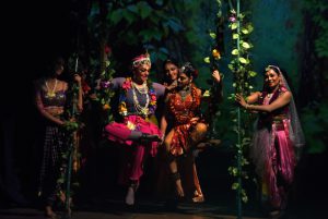 Indian actor and classical dancer Shobana performs a dance drama Krishna on occasion of Krishna Janmashtami celebrations in Chennai on August 25, 2016