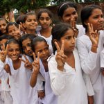 Little girls eagerly wait for Sakshi Malik at Ismaila in Rohtak