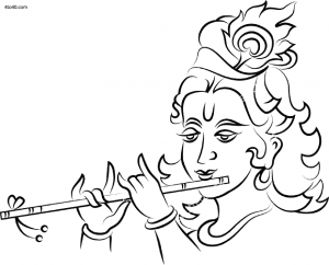 Lord Krishna Playing Flute