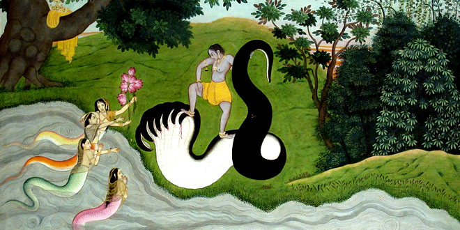 Lord Krishna and Kaliya
