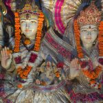 Lord Shiva, Parvati and Bal Ganesha White Marble Idols