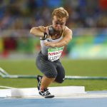 Niko Kappel of Germany competes in the Men’s Shot Put F41 Final of the Rio 2016 Paralympic Games at Olympic Stadium in Rio de Janeiro on September 8, 2016.