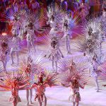 Performers take part in the closing ceremony of the Rio 2016 Olympic Games at the Maracana stadium in Rio de Janeiro on August 21, 2016