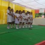 Students of SD Academy, Gorakhpur perform group song on the occasion of 15th august