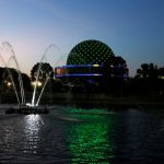 The Galileo Galilei planetarium is seen lit in the colours of Brazils flag in homage to 2016 Rio Olympics in Buenos Aires, Argentina, on August 4, 2016. The 31st Summer Olympics starts on August 5 in Rio, Brazil.