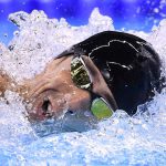 USA’s Michael Phelps compete in the Men’s 4x200m Freestyle Relay Final during the swimming event at the Rio 2016 Olympic Games at the Olympic Aquatics Stadium in Rio de Janeiro on August 9, 2016.