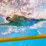 USA’s Michael Phelps takes part in the Men’s 4x200m Freestyle Relay Final during the swimming event at the Rio 2016 Olympic Games at the Olympic Aquatics Stadium in Rio de Janeiro on August 9, 2016.