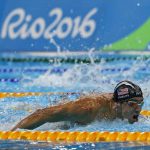 United States Michael Phelps competes in the Men’s 4 x 100-meter medley relay final during the swimming competitions at the 2016 Summer Olympics, on August 13, 2016, in Rio de Janeiro, Brazil.