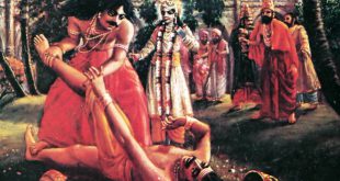 Krishna and Jarasandha - Bheema killed Jarasandha in wrestling match