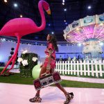 A model presents a creation at the Philipp Plein fashion show during Milan Fashion Week Spring/Summer 2017 in Milan, Italy, on September 21, 2016.
