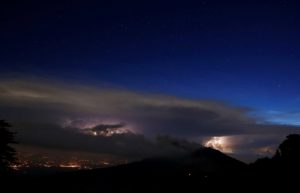 A plume of steam and ash is seen rising from the Turrialba volcano in San Gerardo de Irazu, Costa Rica.