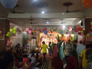 Devotees at Ram Temple on Janmashtami eve