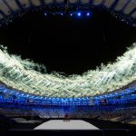 Fireworks around the roof of the Maracana Stadium during the Opening Ceremony of the Rio 2016 Paralympic Games at the Maracana Stadium in Rio de Janeiro, Brazil, on September 7, 2016.