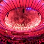 Fireworks over the roof during the closing ceremony of the Rio 2016 Paralympic Games at the Maracana Stadium in Rio de Janeiro, Brazil on September 18, 2016.